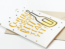 Load image into Gallery viewer, Best Year Yet Gold Foil Birthday Card
