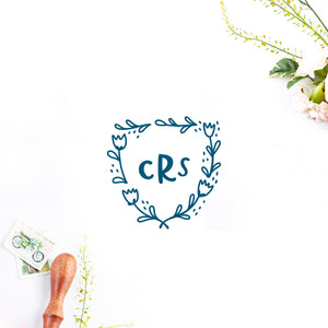 Floral Crest Personalized Stationery