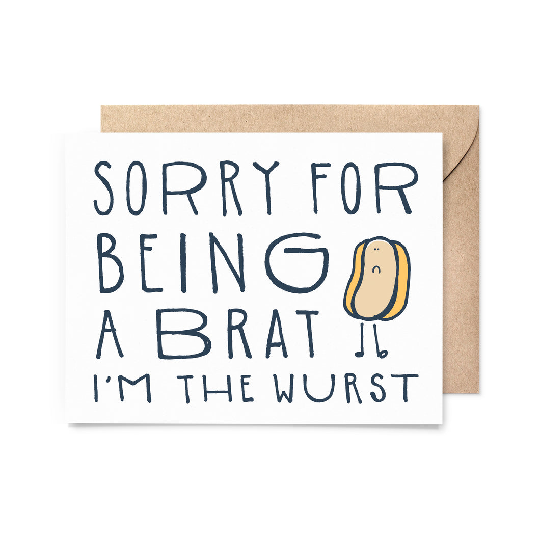 Brat Sorry Card