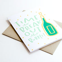 Load image into Gallery viewer, Break out the Bubbly Gold Foil Birthday Card