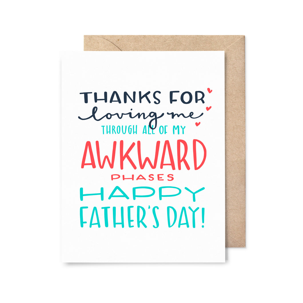 Father's Day Awkward Phases Card