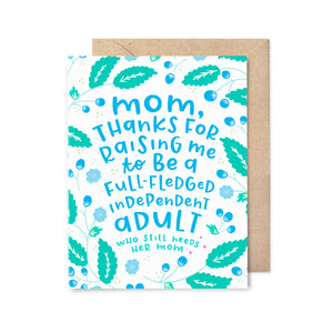 Independent Adult Mother's Day Card