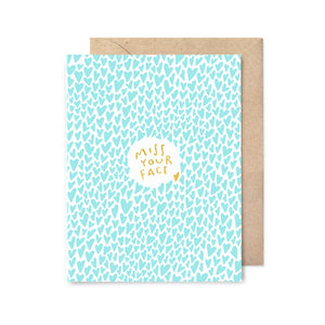 Miss Your Face Gold Foil Love Card