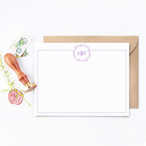Floral Monogram Personalized Stationery