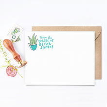 Load image into Gallery viewer, Succulent Personalized Stationery