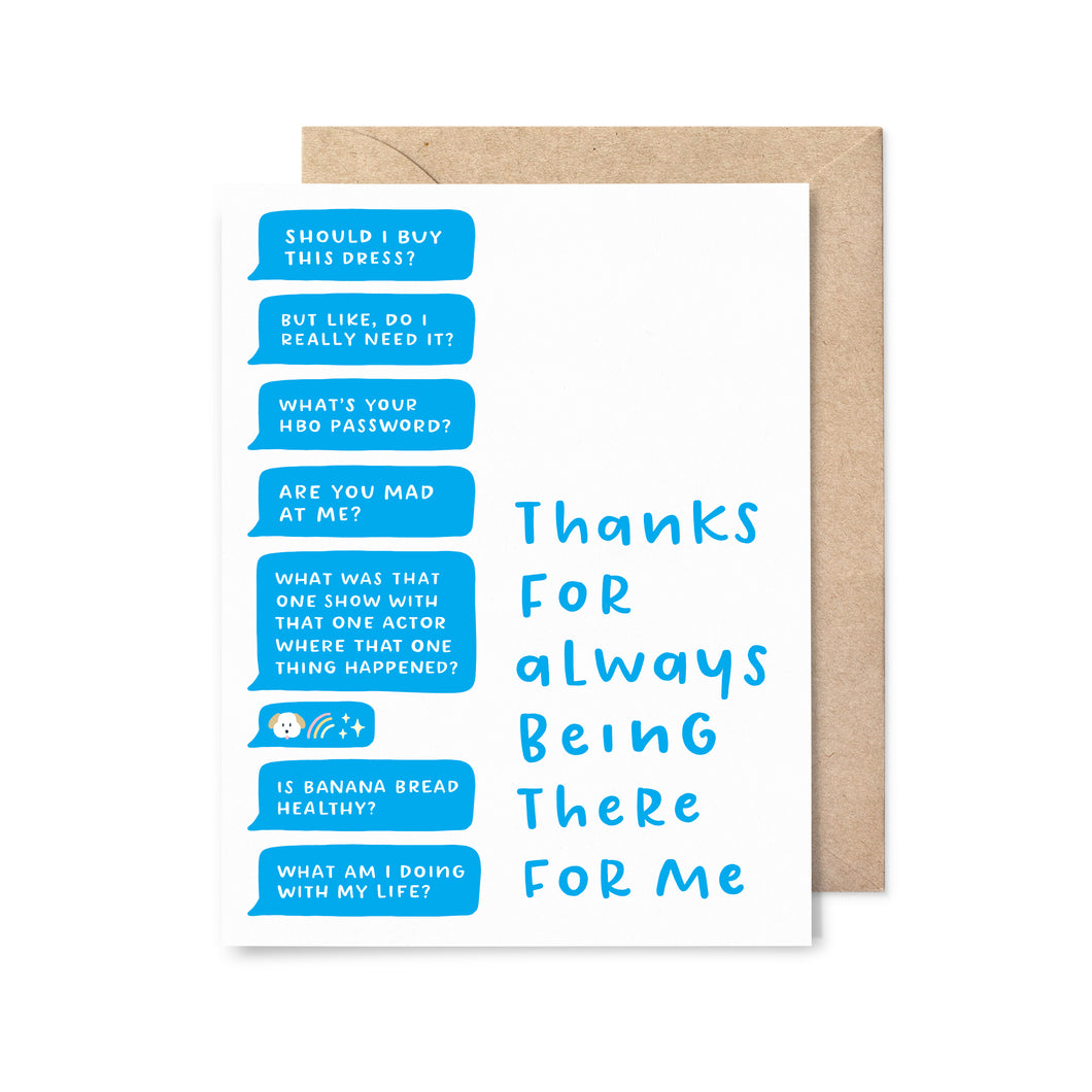 There for Me Friendship Card