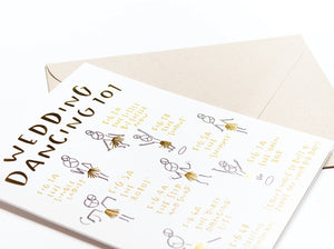 Wedding Dancing 101 Gold Foil Card
