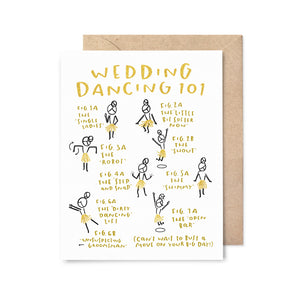 Wedding Dancing 101 Gold Foil Card